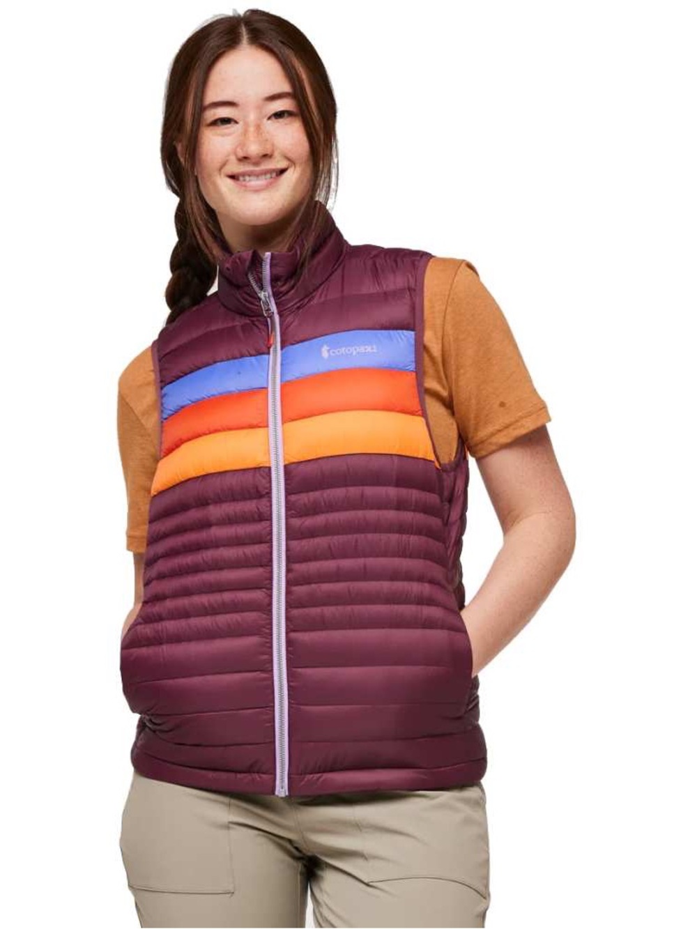 Cotopaxi Fuego Down Packable Womens Vest Size Large Rainbow